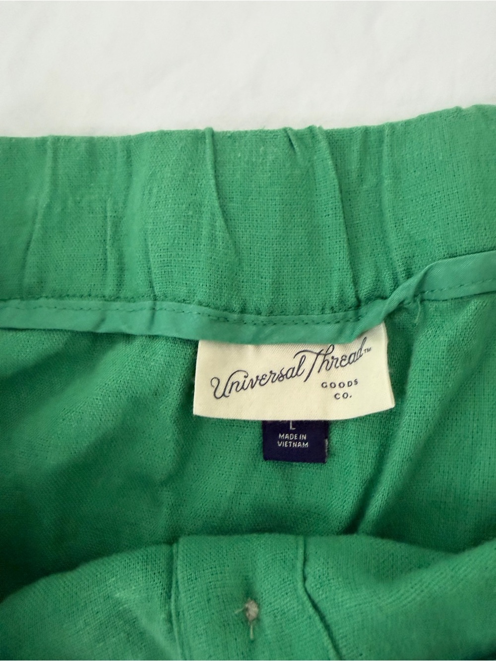 Green Button-Front Women's Skirt universal Thread large - Picture 3 of 3